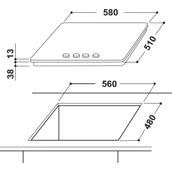 PLACA INDESIT - THP 642 W IX I RU