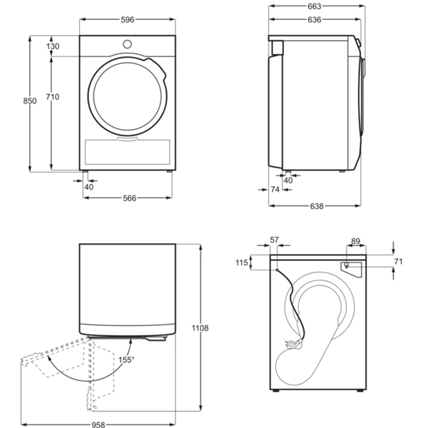 SECADOR DE ROUPA AEG - T 9DEB979
