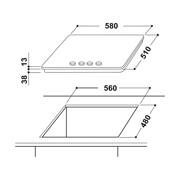 PLACA INDESIT - THP 642 IX/I