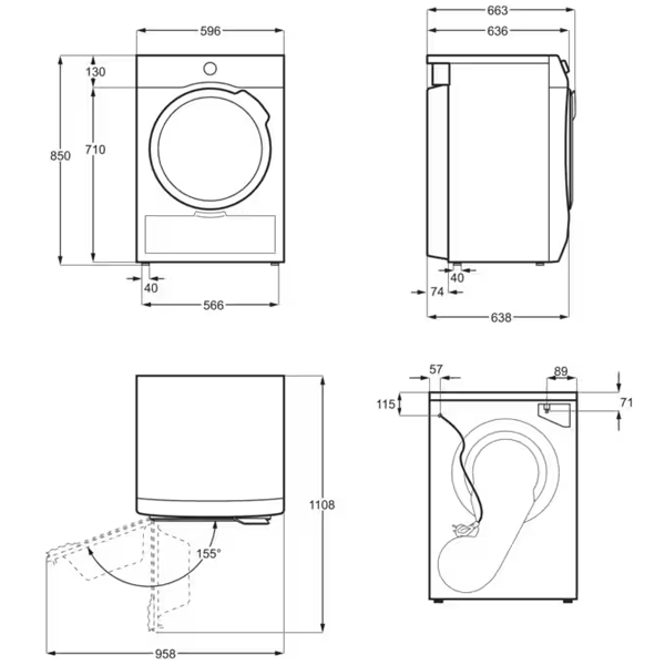 SECADOR DE ROUPA AEG - TR818A1OB