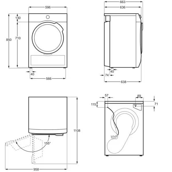 SECADOR DE ROUPA AEG - TR959M6OBC