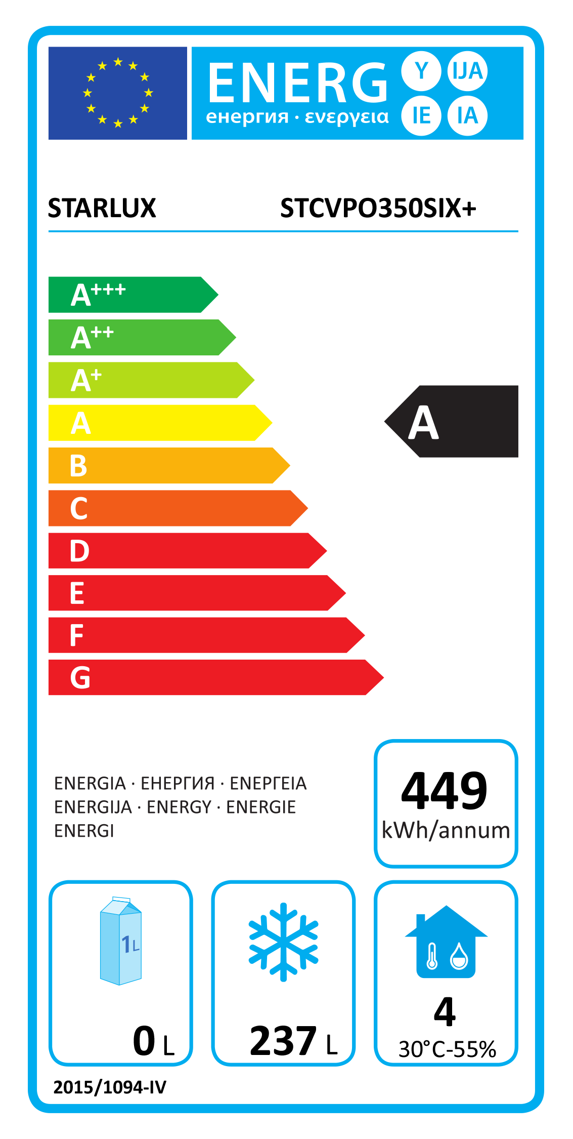 ARCA VERTICAL STARLUX - STCVPO350SIX+