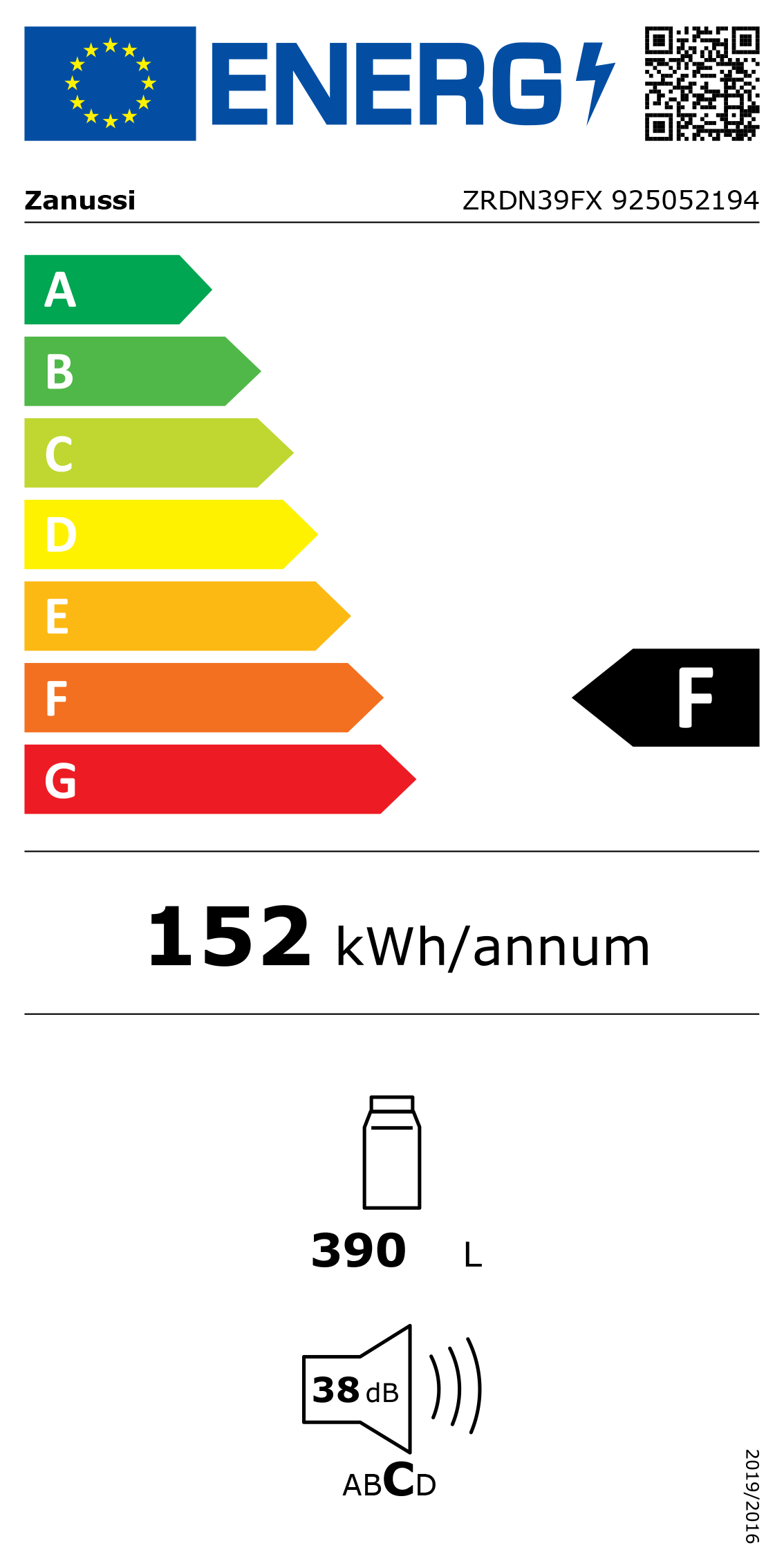 FRIGORIFICO ZANUSSI - ZRDN39FX