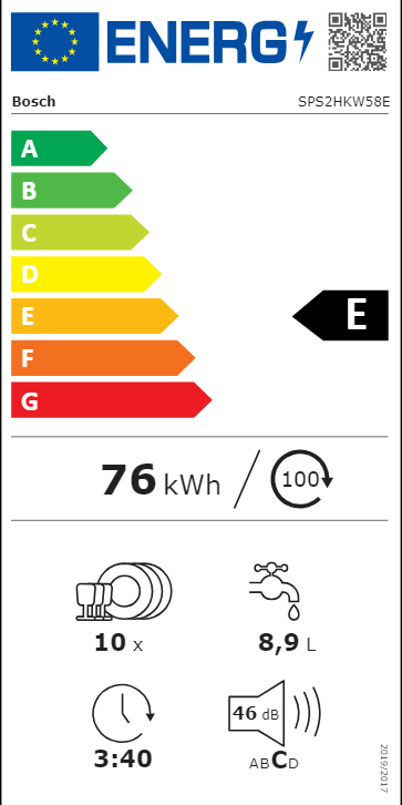 MÁQUINA DE LAVAR LOUÇA BOSCH - SPS2HKW58E -