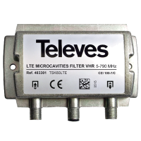 FILTRO LTE MICROCAVIDADES F TELEVES VHF/UHF C21-60