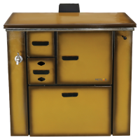 FOG�O A LENHA ESMALTADO C/ CALDEIRA METLOR - CASTANHO