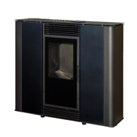 SALAMANDRA A PELLETS METLOR - SLIM CANALIZ�VEL - PRETA