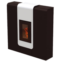 SALAMANDRA A PELLETS METLOR - SLIM DESIGN - BRANCO